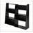 Convertible Modular Black Oak Grain Bookcase with Three Interchangeable Assembly Layouts, Ideal for Multi-Functional Storage and Modern Decor.