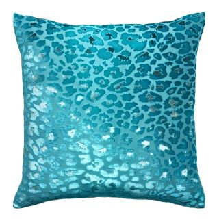 Leopard Square Velvet Pillow, Square 18"H x 18"W, Leopard Ice