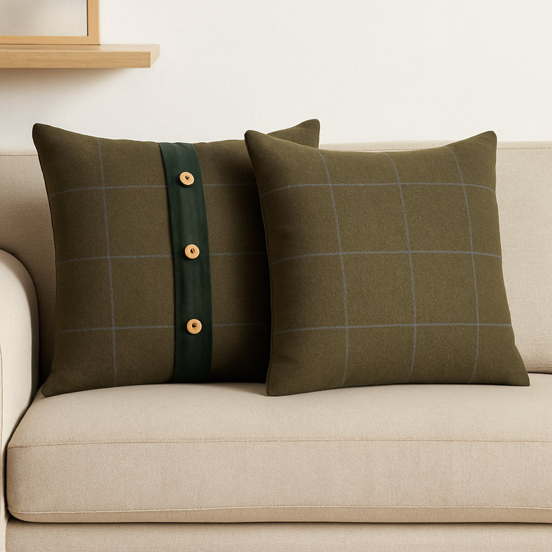 Albertia Gingham Square Throw Cushion