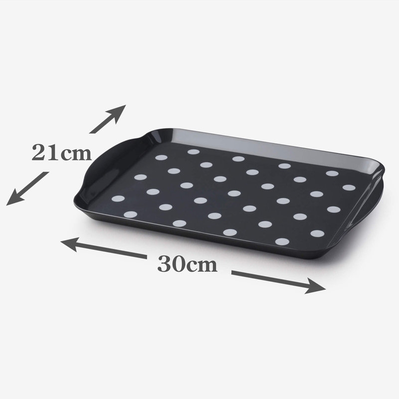 Zeal Melamine Tray, Dark Grey