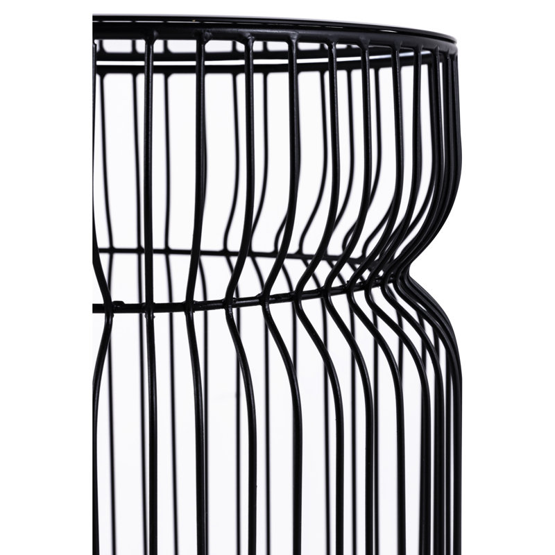 Table de bout ronde avec plateau en verre trempé teinté et base emboîtée en métal, hauteur de 21 po, finition dorée pour les espaces modernes