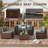 Waldman 4 - Person Outdoor Seating Group with Cushions-829129250-826415972