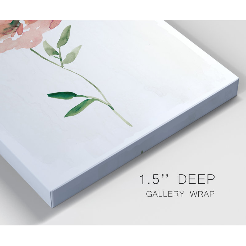 «Happy Bloom I» par Carol Robinson, reproduction d'art sur toile tendue, H 40 po x l 30 po x P 1 po