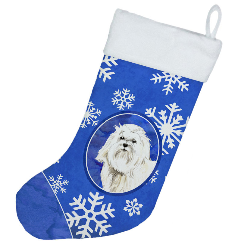 Chaussette de noël winter flocons de noël, Maltais