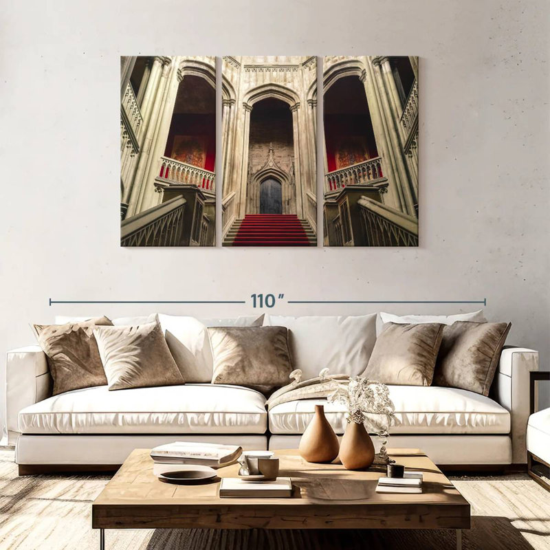Hitzel Old Castle Grand Staircase, 48" H x 74" W