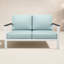 Canapé extérieur deux places en métal Townsend Chatwin avec coussin Sunbrella-471004004-471004000