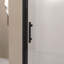 Porte de douche - cadre en aluminium noir mat, demi-cadre, film en verre trempé antidéflagrant de 1/4 po (6 mm)-122071499