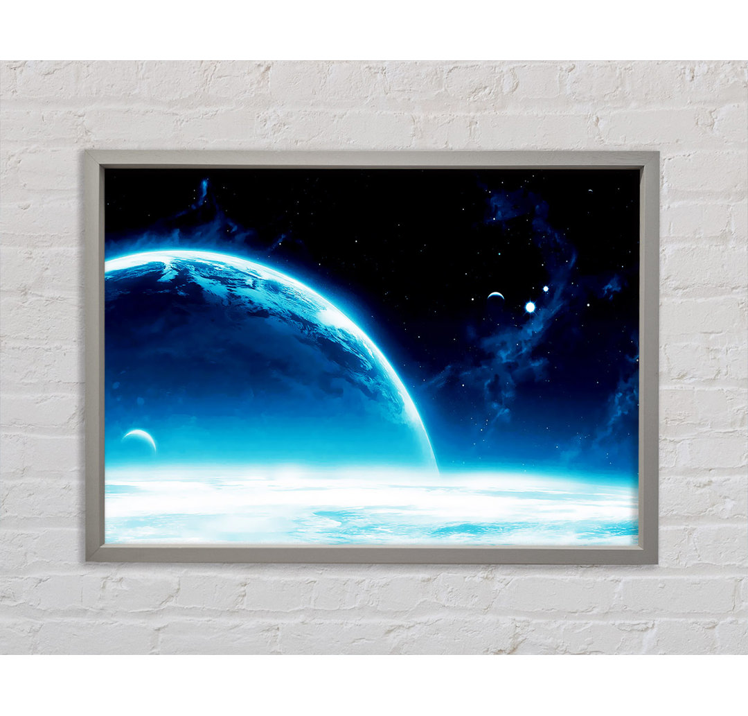 Blue Planet Horizon - Einzelbildrahmen Kunstdrucke auf Leinwand