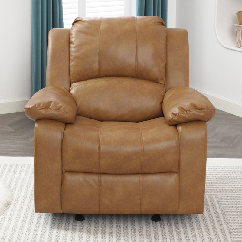 Fauteuil inclinable et oscillant en cuir Charlotte
