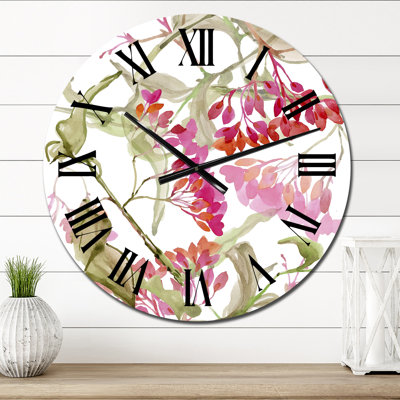 Horloge murale Meadow Weeds and Herbs III