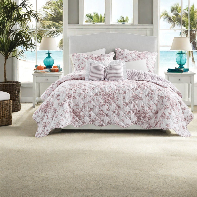 Reversible King Bedding Sets, Soft Polyester Floral Farmhouse Home