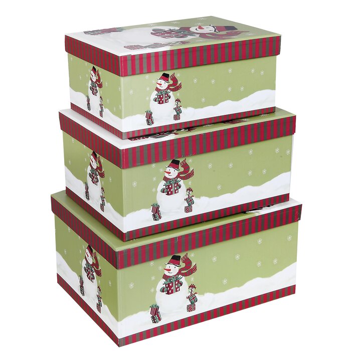 The Holiday Aisle® Single Snowman Box Set | Wayfair