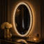 Montreal Flat Glass Beveled Lighted Wall Mirror
