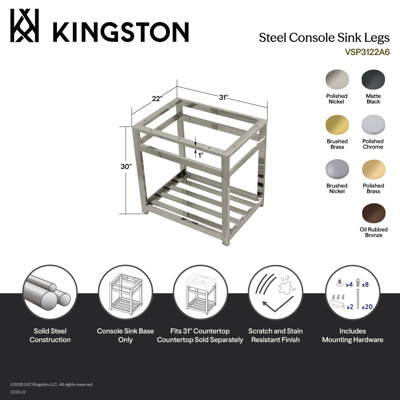 Kingston Brass Kingston Commercial Steel Console Sink Base