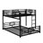 Twin Over Full L-Shaped Metal Bunk Bed-1250622013