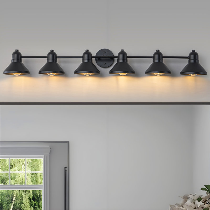 Éclairage pour meuble-lavabo thermolaqué, Six lumières