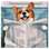 «Animals Occupied Bathroom Corgi Dogs and Puppies», reproduction d'art graphique
