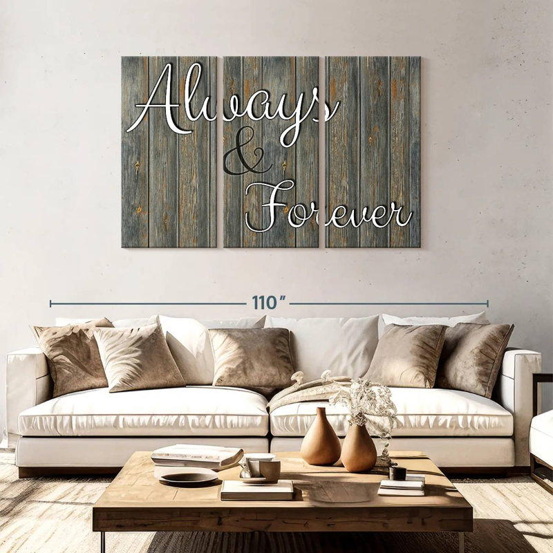 Tergel Always Forever Typography, 48" H x 74" W