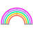 Enseigne lumineuse 12 po multicolore arc-en-ciel multicolore