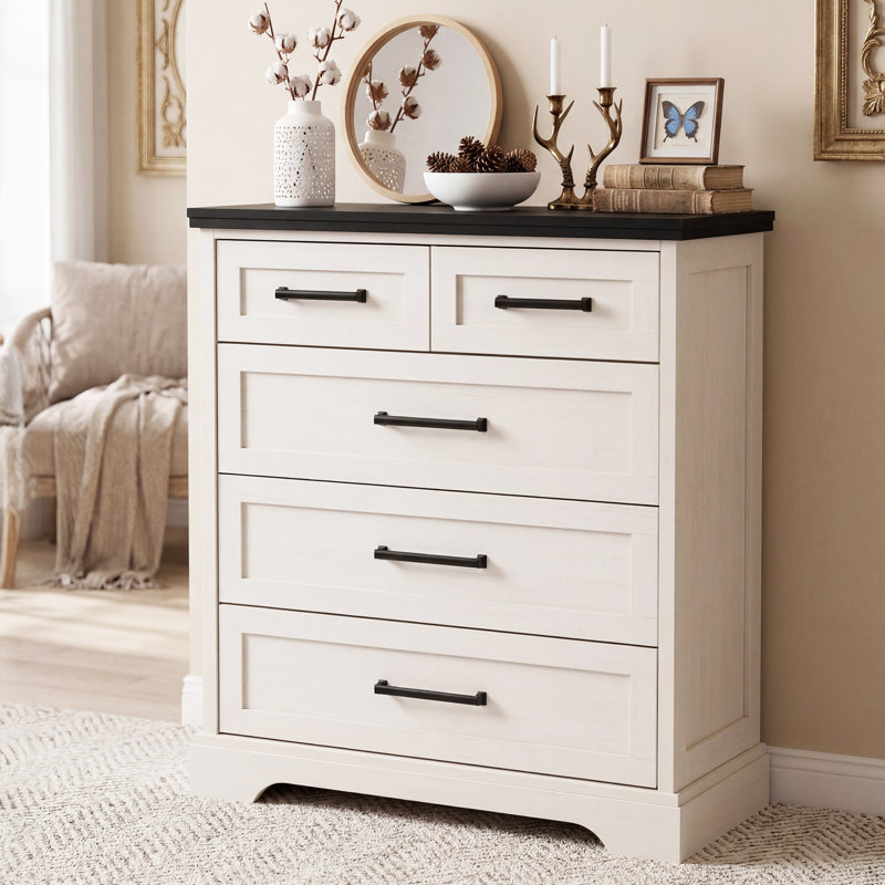 Commode 5 tiroirs 31 po avec anti-basculement