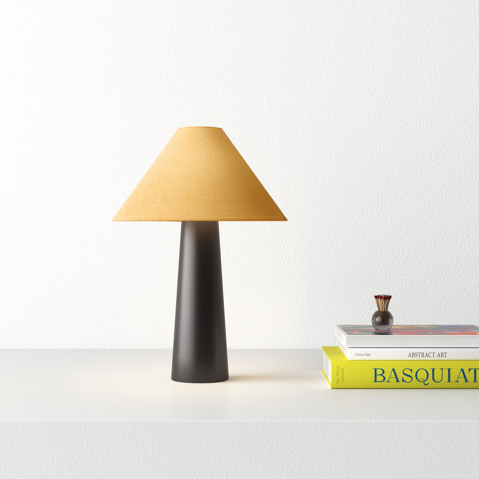 Payson Metal Table Lamp, Black, Mustard