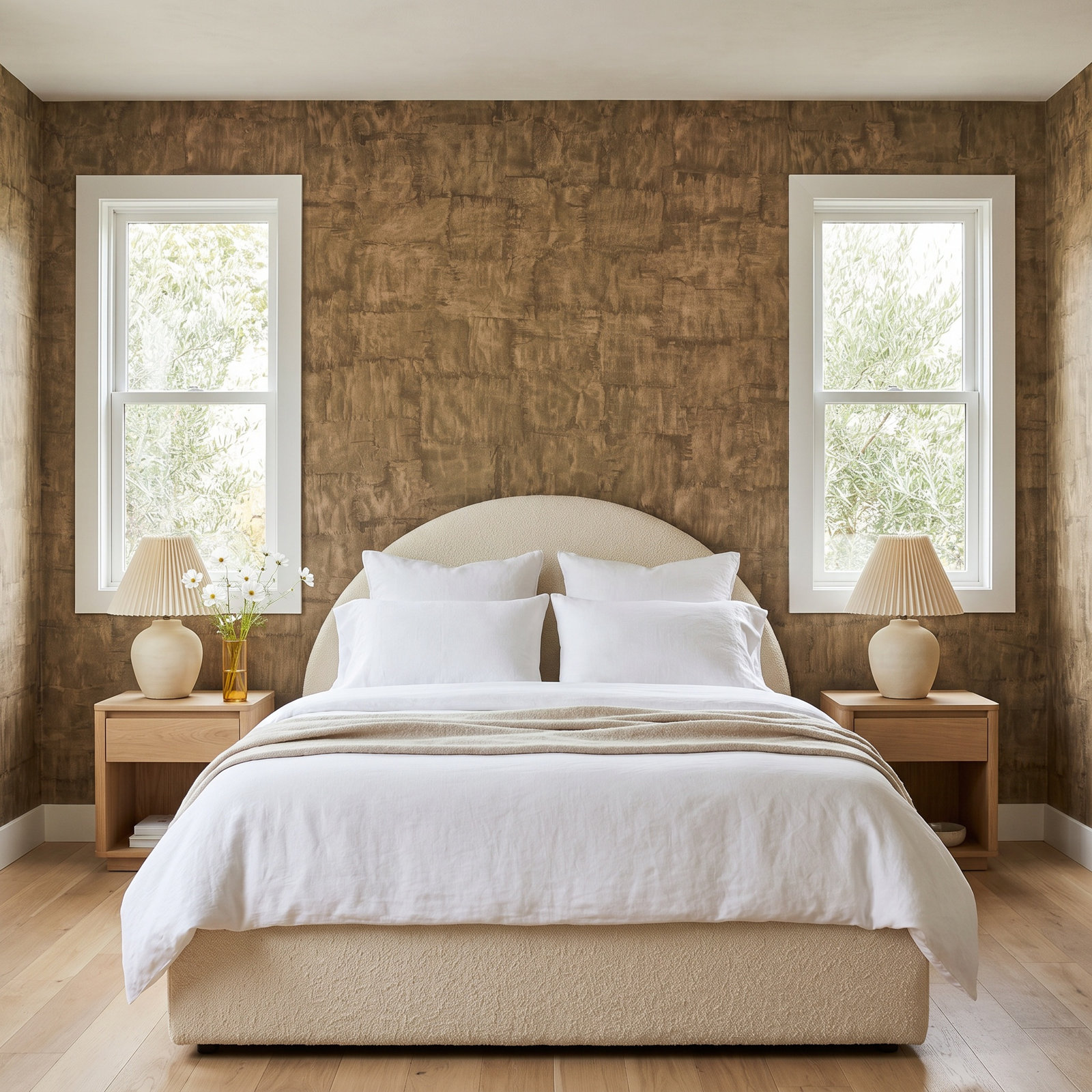 Urban Oasis Metallic Wallpaper Roll, Sand