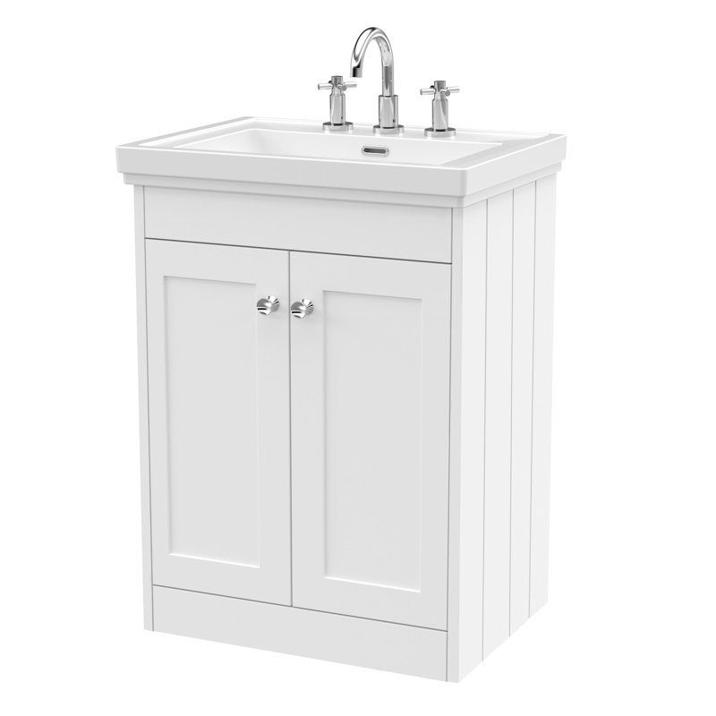 Ashwick 630 mm Bathroom Vanity, Satin White