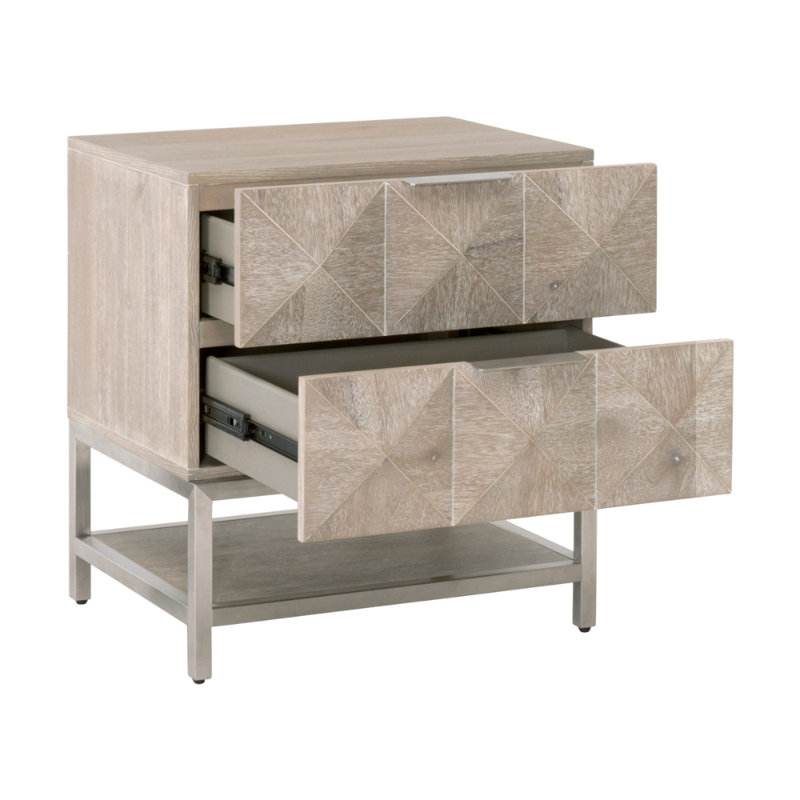 Table de chevet 2 tiroirs Greeson Atlas