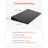 Rubber Threshold Ramp, 2.6\" Rise Threshold Ramp Doorway, 3 Channels Cord Cover Rubber Solid Threshold Ramp, Rubber Angled Entry Rated 2202 Lbs Load Capacity for Wheelchair and Scooter-69855311