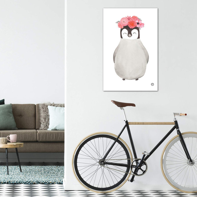 Art pingouin, Toile tendue, H 40 po x l 26 po x P 1,5 po