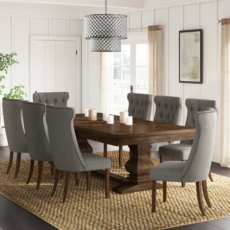 Rackley Extendable 78" to 96" Table with Walnut Wood Dining Set