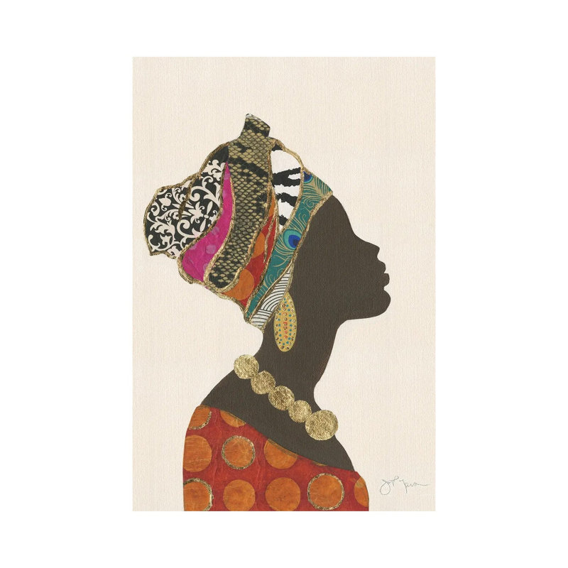 African Silhouette Woman I by Tava Studios - Wrapped Canvas Print, 20.32 cm H x 30.48 cm W