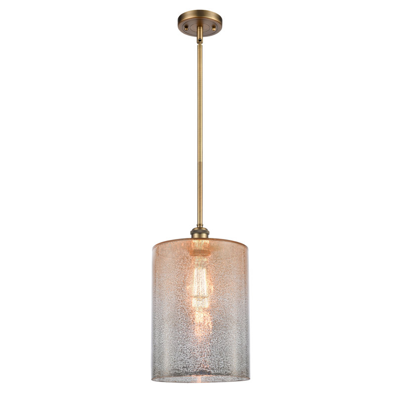 Leilani 1 - Light Single Pendant, 6 Watt Vinage LED Bulb, Mercury, Brushed Brass