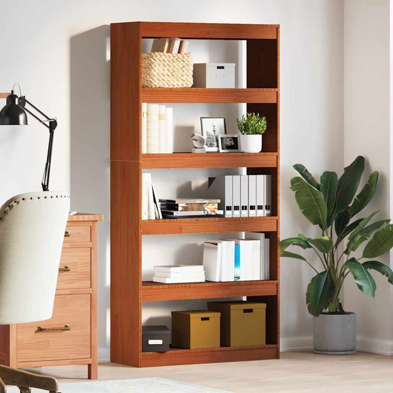 167.5cm H x 80cm W Solid Wood Book Cabinet Bookcase