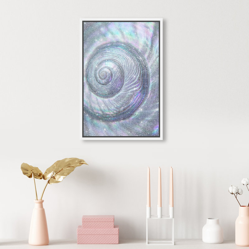 Sea Spiral Print by Oliver Gal, 25"H x 17"W, White Floater Frame