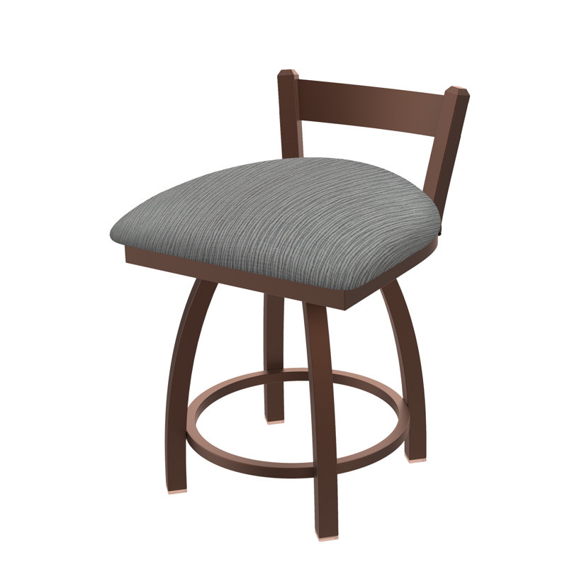 Tabouret de coiffeuse en métal Catalina, Tissu-graphique alpin, Bronze