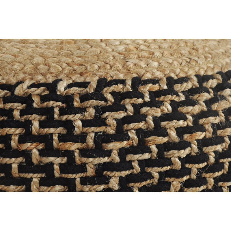 Petit repose-pieds en jute et coton Allmon