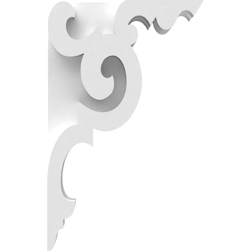 1 7/8"W X 5"D X 8"H Benson Architectural Grade PVC Corbel, 8" H x 5" W x 1.875" D