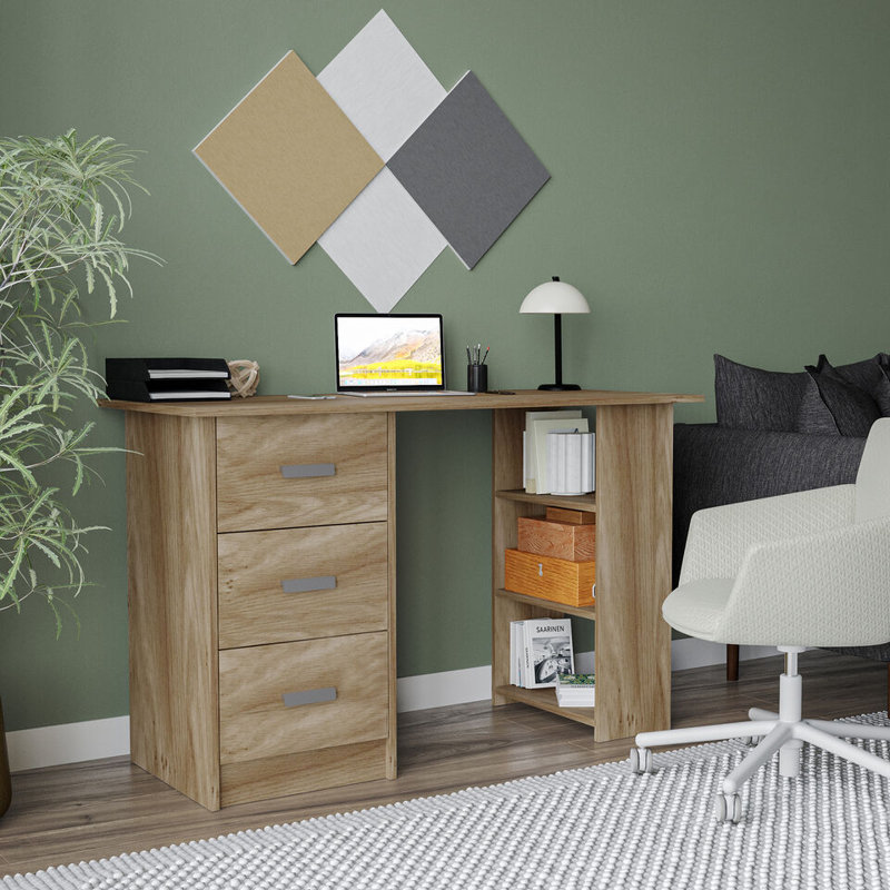 Sonnette Rectangle 49cm L Computer Table, Brown