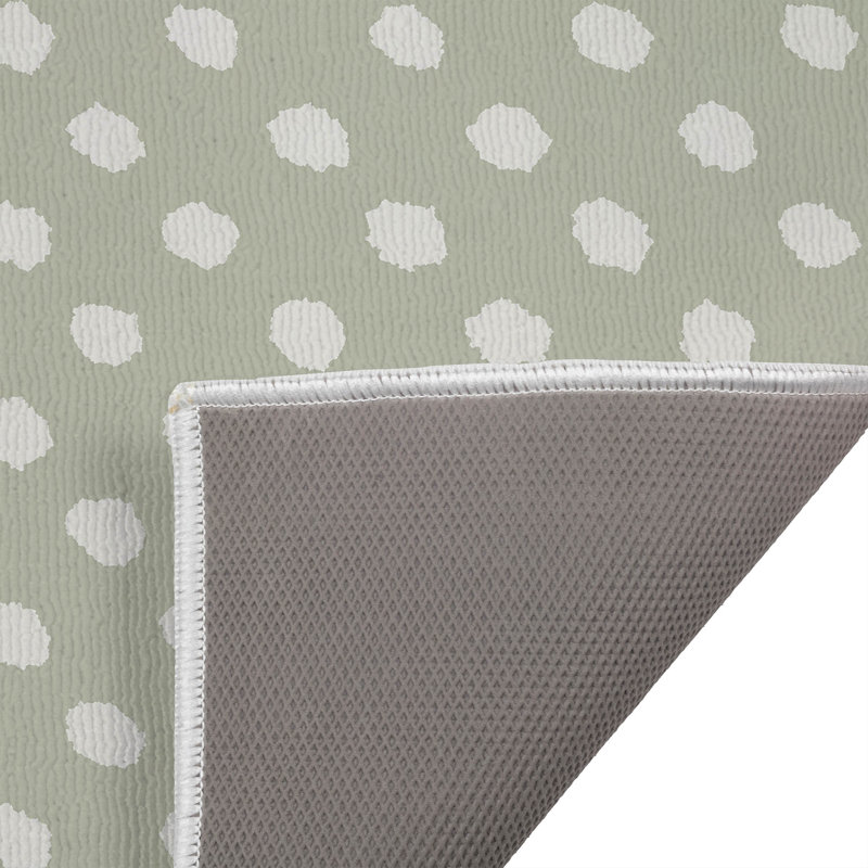 Paillasson Grunge Dot, Vert clair, L 21 po x L 34 po