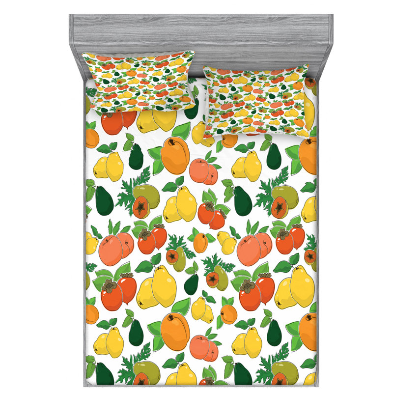 Microfiber Sheet Set, Queen Sheet Set with Fitted Sheet