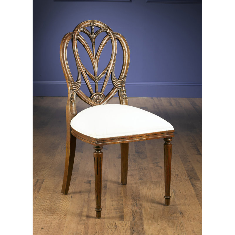 Chaise d'appoint rembourrée Hedgar, Noyer