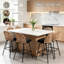 Swivel Upholstered Chenille Bar Stool-2003557885