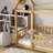 Twin Size House Floor Bed With Roof Frame