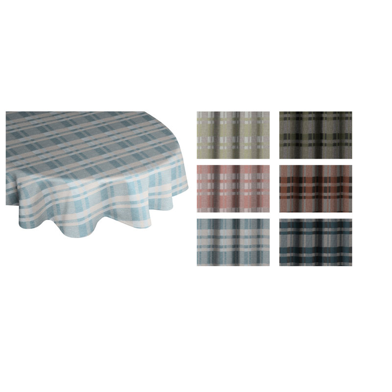 Devore Tablecloth, Green/Grey/Black