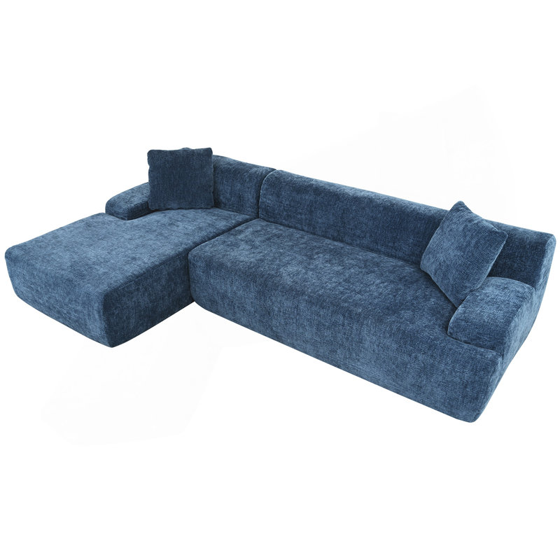 Grand canapé modulaire moderne en forme de L pour salon, chambre à coucher, salon, combinaison libre 2 pièces, style simplifié