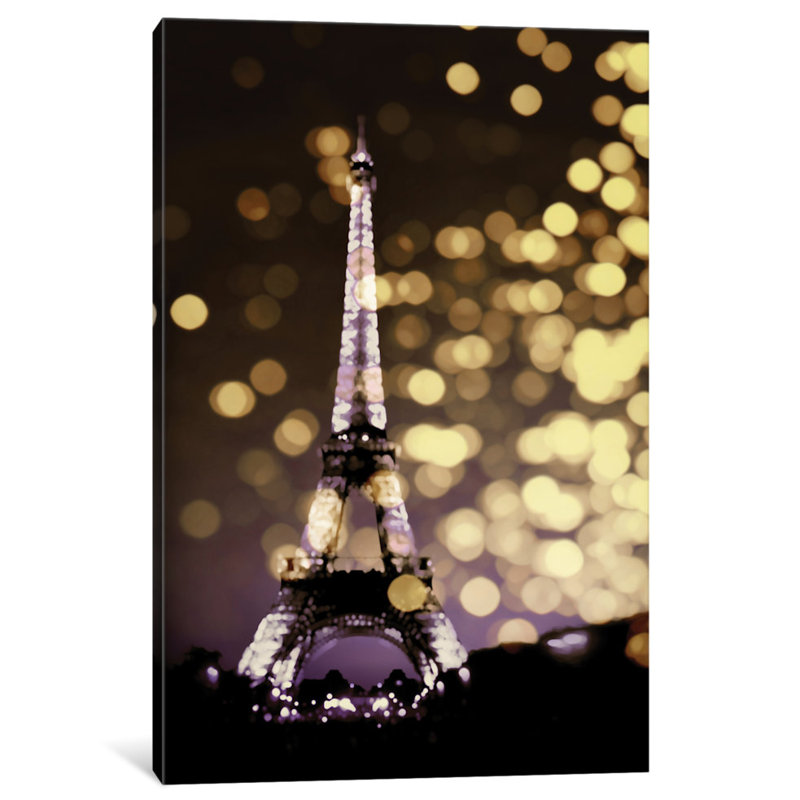 « icon-paris », impression sur toile, H 40 po x l 26 po x P 1,5 po, Pas de tapis, Toile tendue