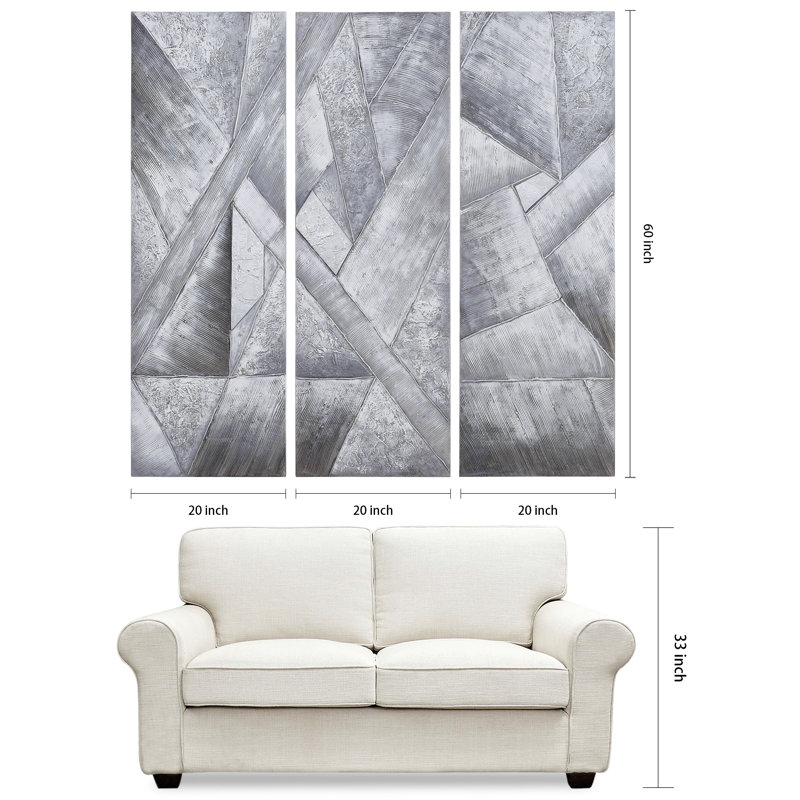 'Diamonds' by Martin Edwards - 3 Piece Painting Print Set