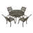 Tsavag 4 - Person Metal Patio Dining Set with Round Table-1929598933
