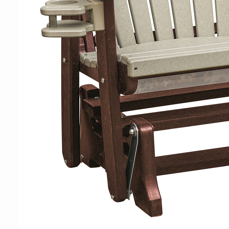 Banc en plastique pour l'extérieur, Blanc / Brun